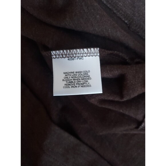 NWT Mens STRUCTURE Brown Heather LS Polo Shirt Size L Normcore Grandpa Dadcore - Picture 4 of 6